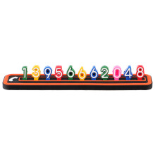 temporary parking plate set with phone number sign