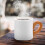 White Ceramic Handled Mugs with Bamboo for Home and Office 10