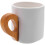 White Ceramic Handled Mugs with Bamboo for Home and Office 8