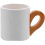White Ceramic Handled Mugs with Bamboo for Home and Office 1