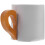 White Ceramic Handled Mugs with Bamboo for Home and Office 7