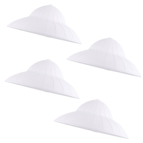 4Pcs Lightweight White DIY Graffiti Hats for Use