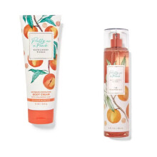 Bath & Body Works ~ Signature kolekcia ~ Pretty as a Peach ~ Darcekov    sada ~ Jemn    v   na a telov    kr   m s ultra bambuck   m maslom