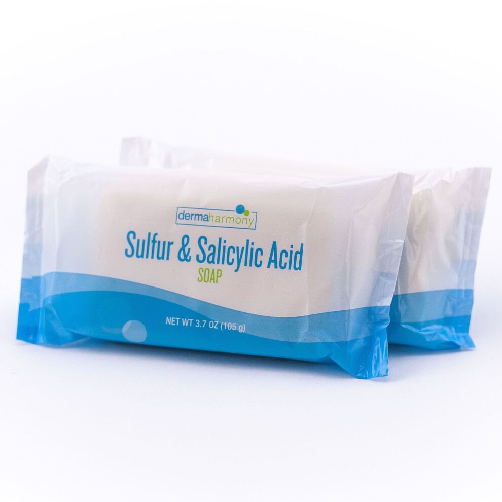 Dermaharmony 10% Sulfur And 3% Salicylic Acid Bar Soap 37 Oz (2 Bars)