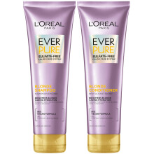 L'Or al Paris Blonde, sulfatfreies Shampoo und Sp lung f r coloriertes Haar, neutralisiert Messing und gleicht EverPure aus, 246 ml, 2er-Set