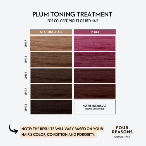 Four Reasons Color Mask - Plum - (27 Χρώματα) Θεραπεία Τόνωσης, Κοντίσιονερ Χρώματος 2