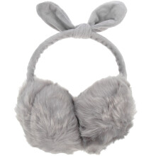bowknot earmuffs rabbit ear warmer for girls women light khaki