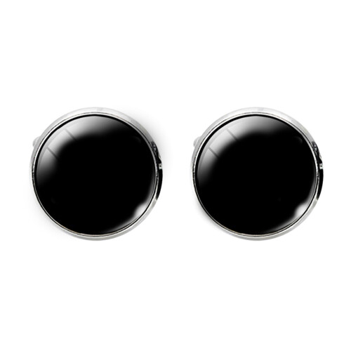 glass cuff link sleeve button round h letter pattern for men