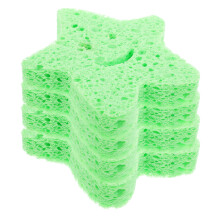 4pcs star shaped exfoliating bath sponges for body scrubbing