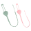 2pcs silicone pacifier safety straps stretchable teether chains 7