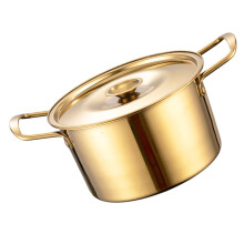 Korean Ramen Pot With Lid Double-Handle Cooking Pot For Noodles Soup Stew Pasta Rapid Even Heating Stockpot For Sauces