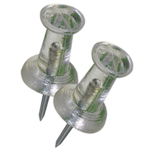 Hillman Group 532691 Clear Push Pins 40-Pack