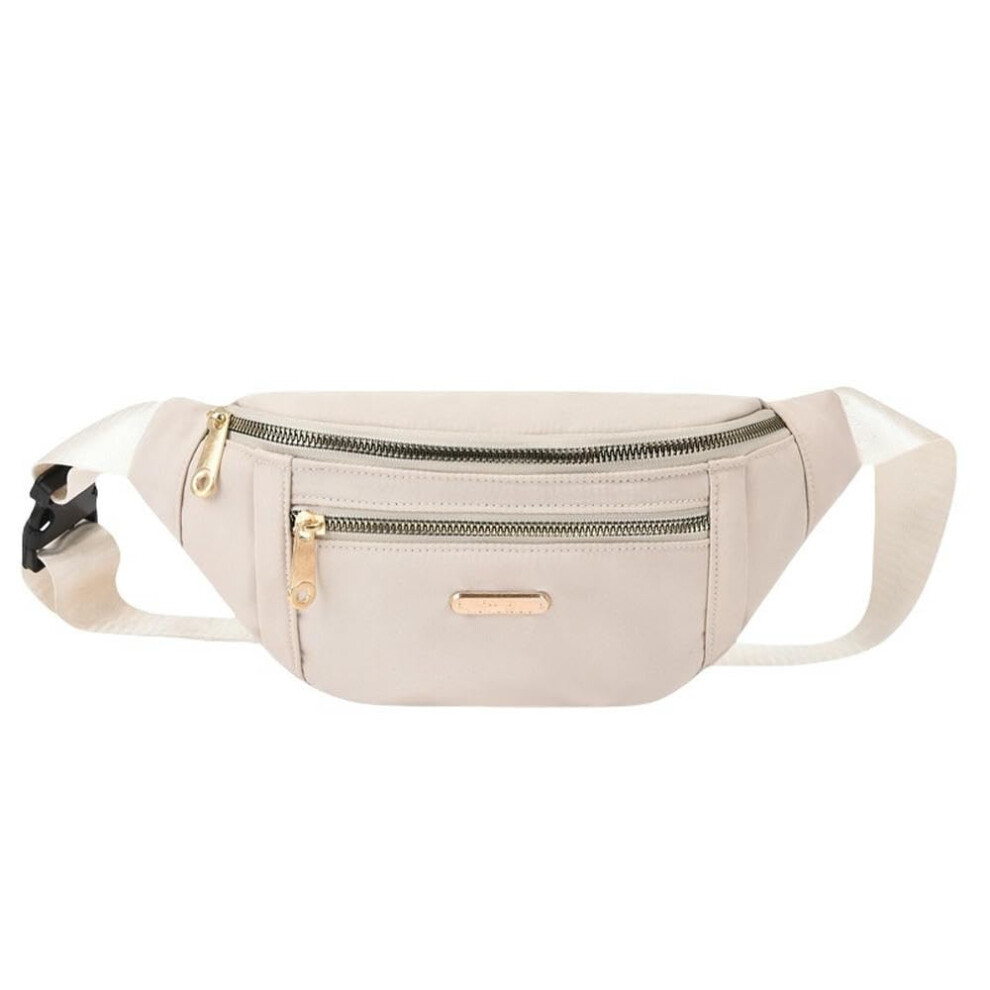 Bumbags For Ladies With Multiple Pockets Adjustable Belt Waterproof Lightweight For Running Hiking Shopping Off White-image-OPC-PKSC72C-NEW