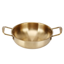 Gold Korean Ramen Pot Stainless Steel Noodle Pot Portable Kitchen Cooking Pot Type 2 Model For Household Use