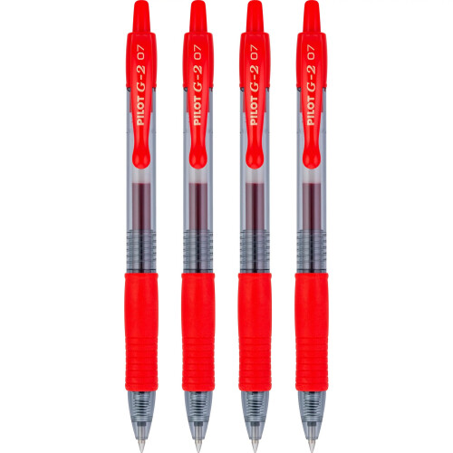 Pilot Pilot G2 Premium Gel-Roller, feine Spitze, 0,7 mm, Rot, 4 Stck 2