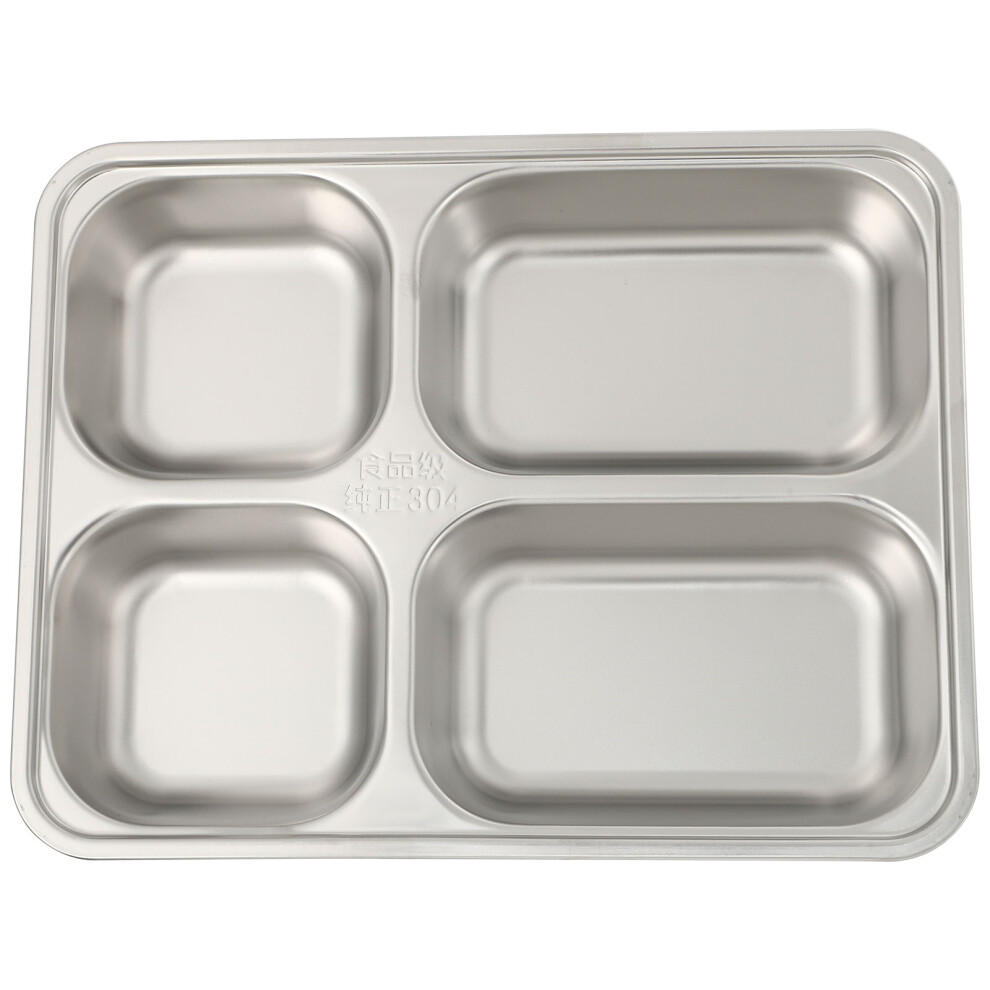 stainless steel rectangular plate with 4 sections for food serving-image-OPC-PKSCDWD-NEW