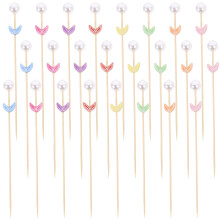 100pcs bamboo cocktail picks for appetizers and fruit serving
