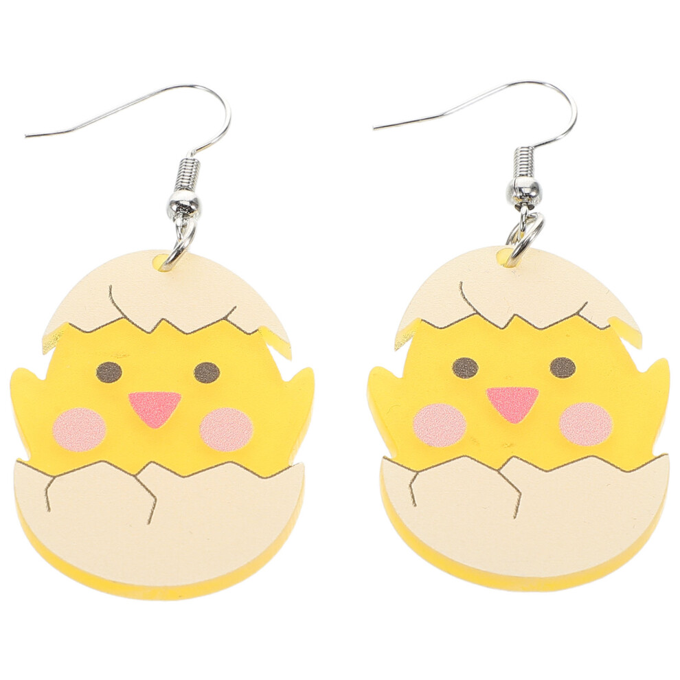 Photos - Earrings cute easter chick acrylic dangle for women spring accessory