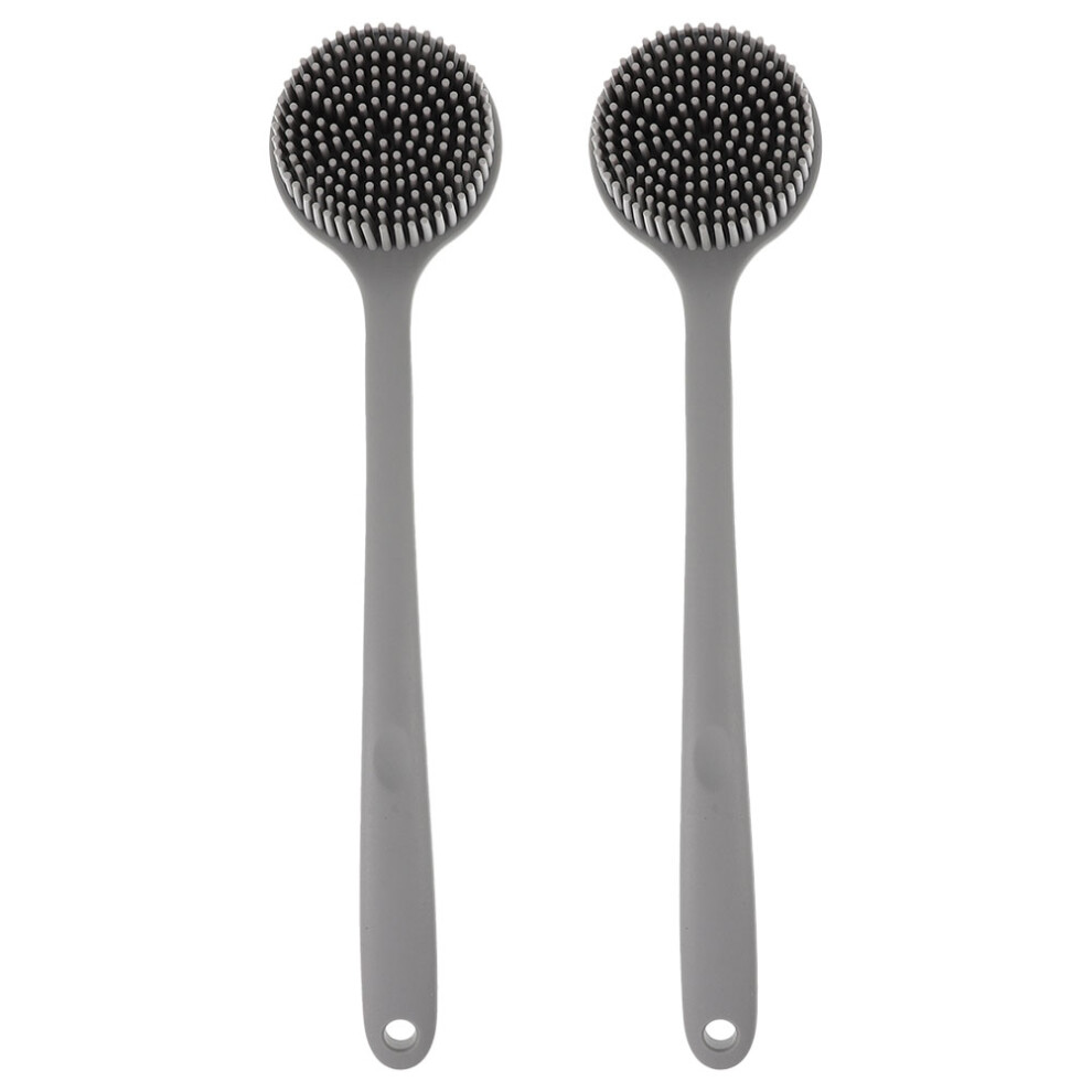 Villcase Silicone Back Scrubber With Long Handle For Exfoliating Body Bathing