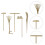 5pcs sand smoothing rake for micro landscape decoration hand tools 5
