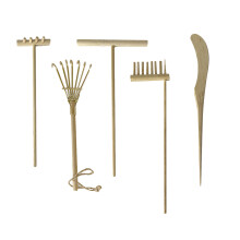 5pcs sand smoothing rake for micro landscape decoration hand tools