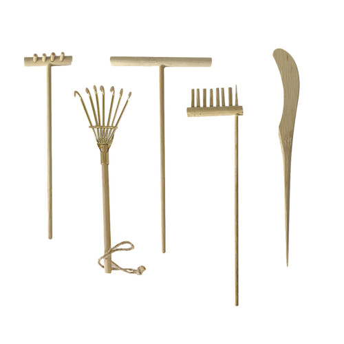 5pcs sand smoothing rake for micro landscape decoration hand tools