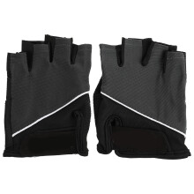 1Paar Zwarte Outdoor Fietshandschoenen Halfvinger Ademend
