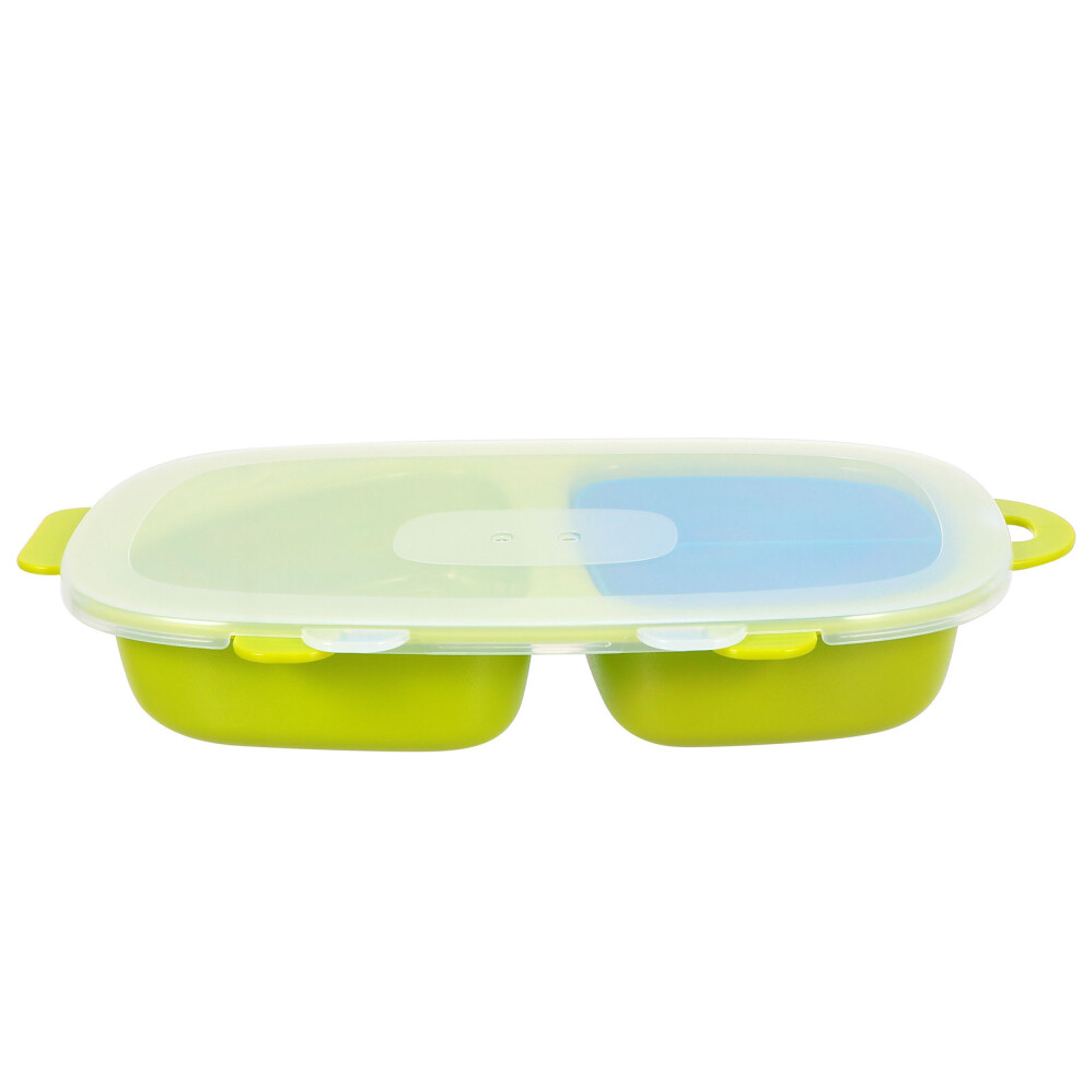 Happyyami Cartoon Snack Plate For Toddler With Lid, Kids Dining Feeding Dish