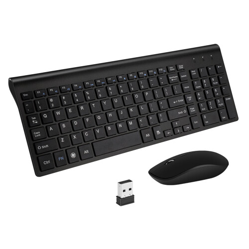 wireless keyboard mouse combo 2.4ghz ultra-thin computer accessory