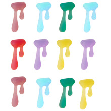 24pcs water drop shaped glass markers silicone wine glass recognizer