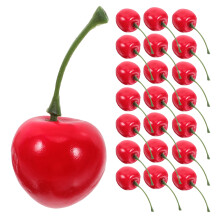45Pcs Realistic Fake Cherry Fruit Red Plastic Foam Decor