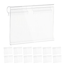 50pcs clear pvc label holders for wire shelves, retail and storage