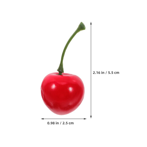 45Pcs Realistic Fake Cherry Fruit Red Plastic Foam Decor 2