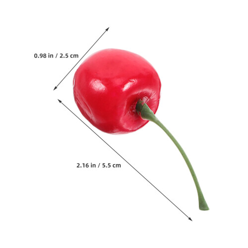 45Pcs Realistic Fake Cherry Fruit Red Plastic Foam Decor 1