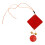 Pendentif Rouge En Cuir Décor Miroir Intérieur 8