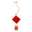 Pendentif Rouge En Cuir Décor Miroir Intérieur 10