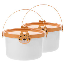 2pcs toy storage box with lid for kids pets stationery portable bin