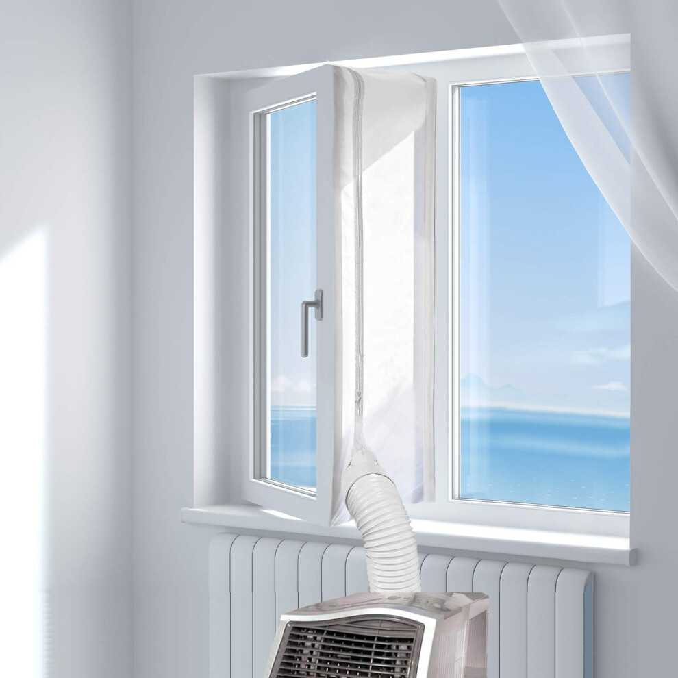 300Cm Window Seal For Portable Ac And Tumble Dryer Compatible With Mobile Unit Air Exchange Guard With Zip And Hook Tape 9354506981341