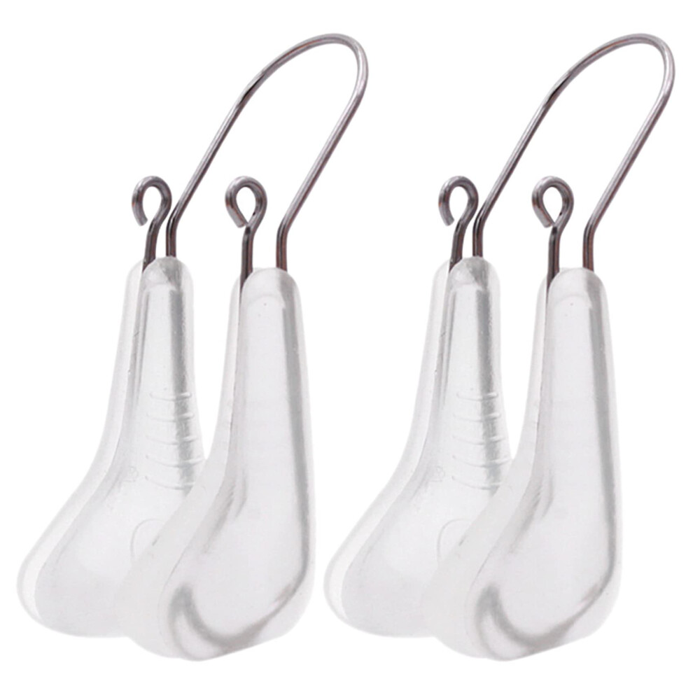 Nose Shaper Soft Silicone Clip - 2 Pack, Nose Bridge Lifting, Shaping Corrector, Nose Up Massager, Clear