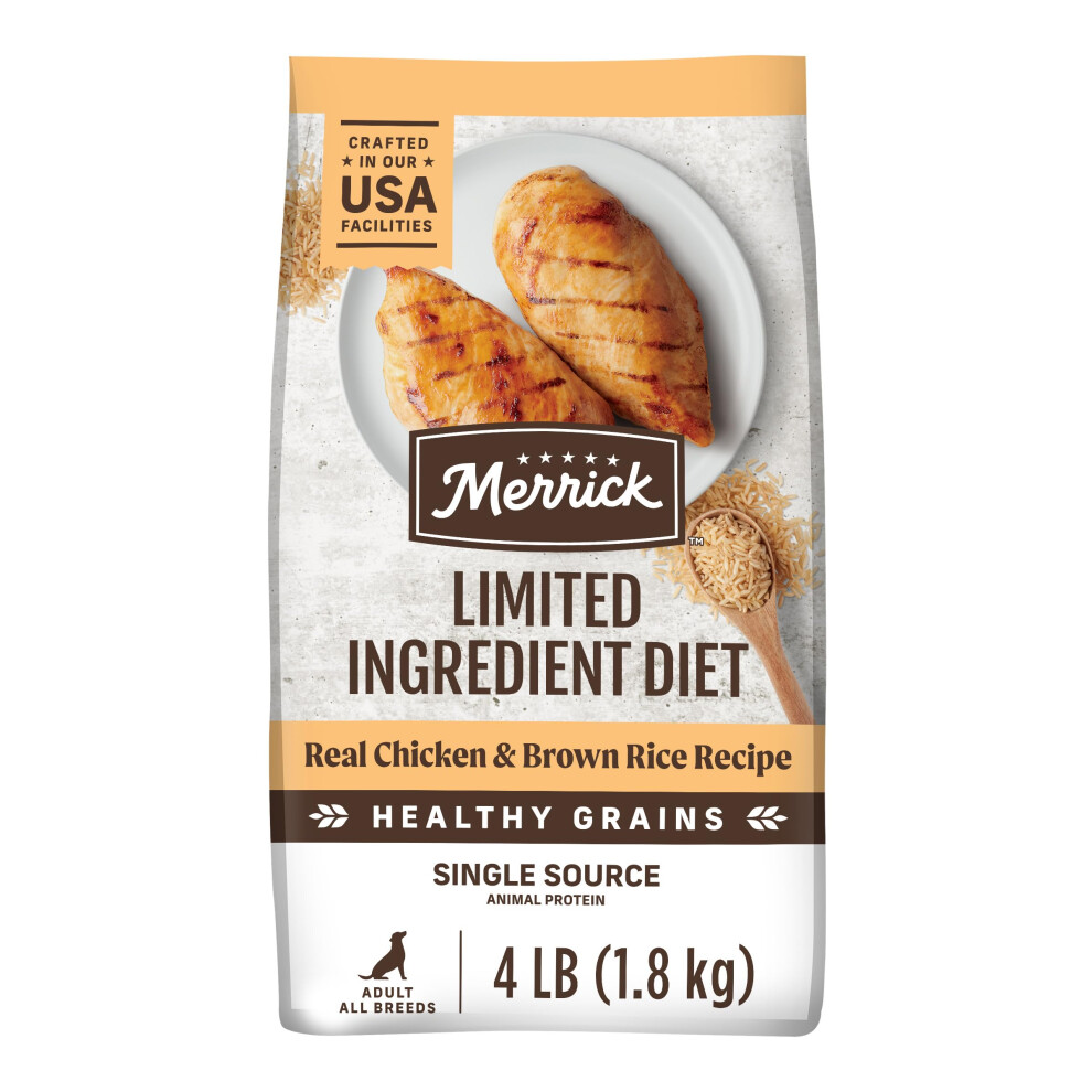 Merrick Limited Ingredient Diet Dry Dog Food Real chicken Brown Rice