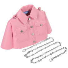 1Petit Sac Rose PU Métal Pour Femme Rangement Et