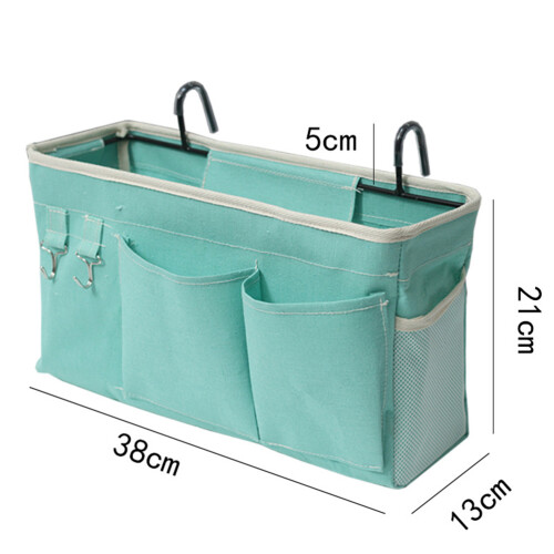 1Pc Blue Bedside Hanging Organizer Storage Container for Home 1