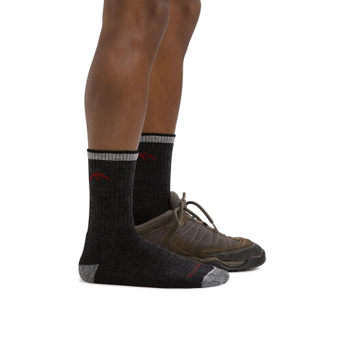 Dernamente resistente Merino Wool Micro Crew Sock Cushion Black grande 2