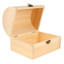 solid wooden arc storage gift treasure box large