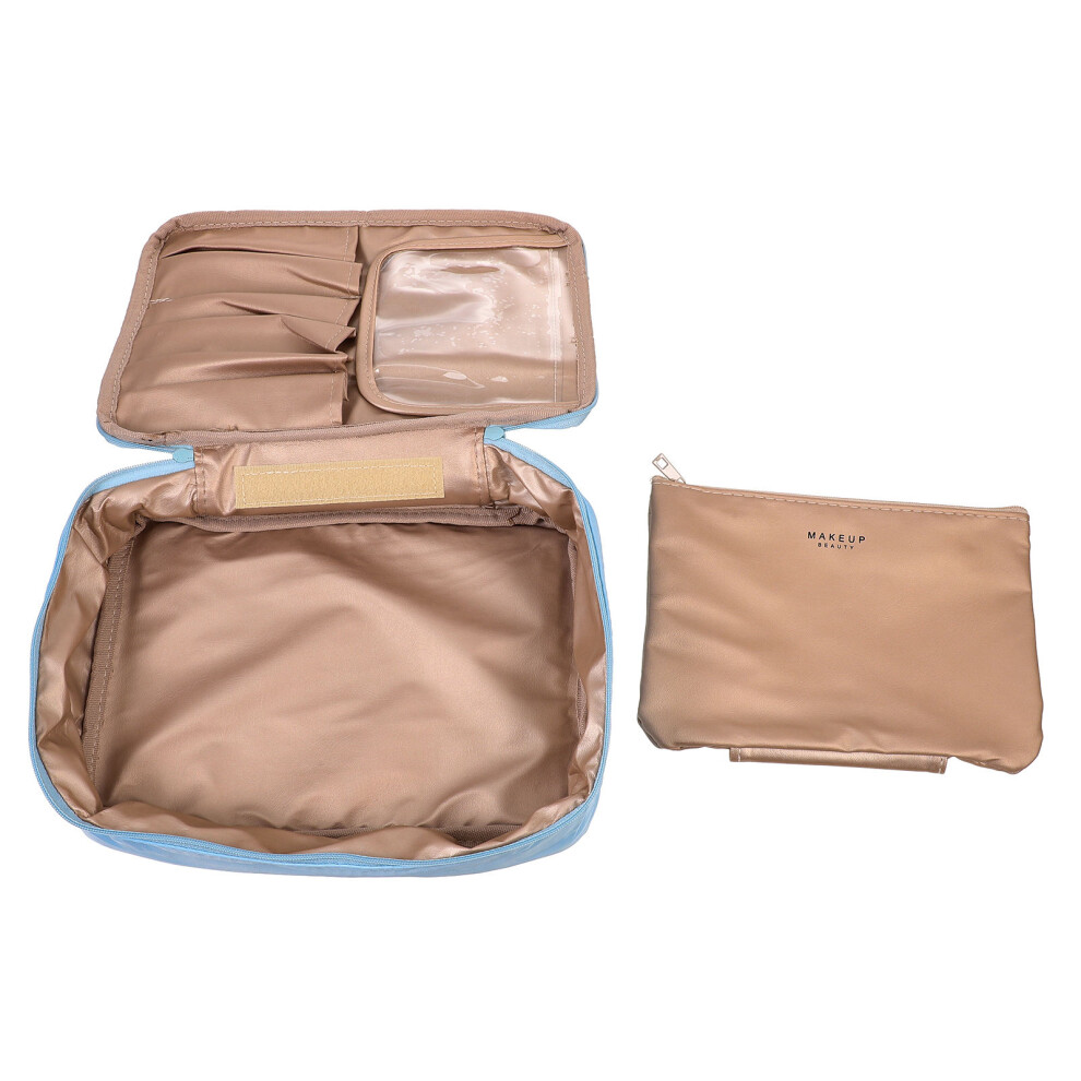 Totority Portable Cosmetic Bag With Smooth Zipper For Women Large Capacity