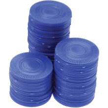 U.S. Toy Poker Chips Card Game (100 psar) Blue