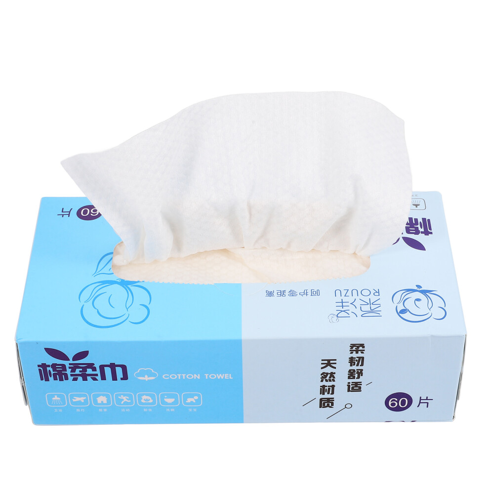 Totority White 1 Box Disposable Cotton Facial Cleansing Cloths Portable