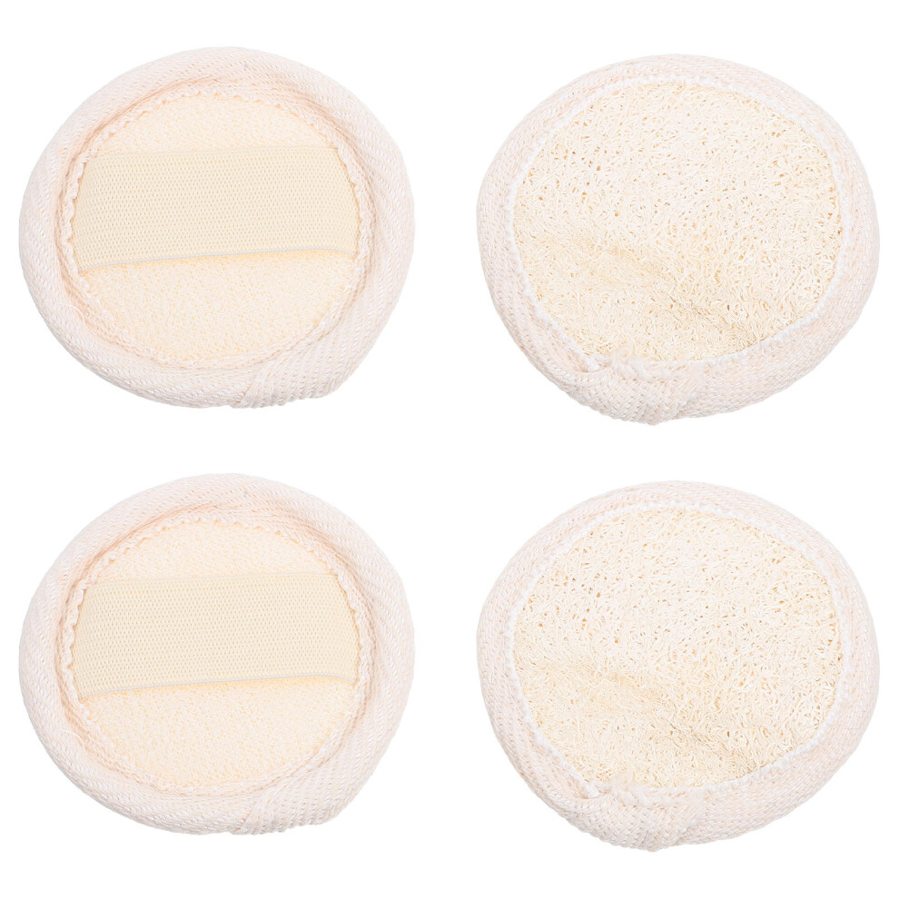 Villcase 4Pcs Loofah Pads For Facial Exfoliating And Cleaning