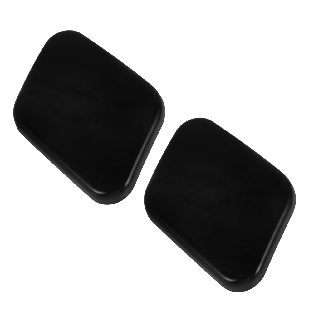 2Pcs Plastic Car Front Bumper Tow Hook Cover Left And Right Black 3303533678935