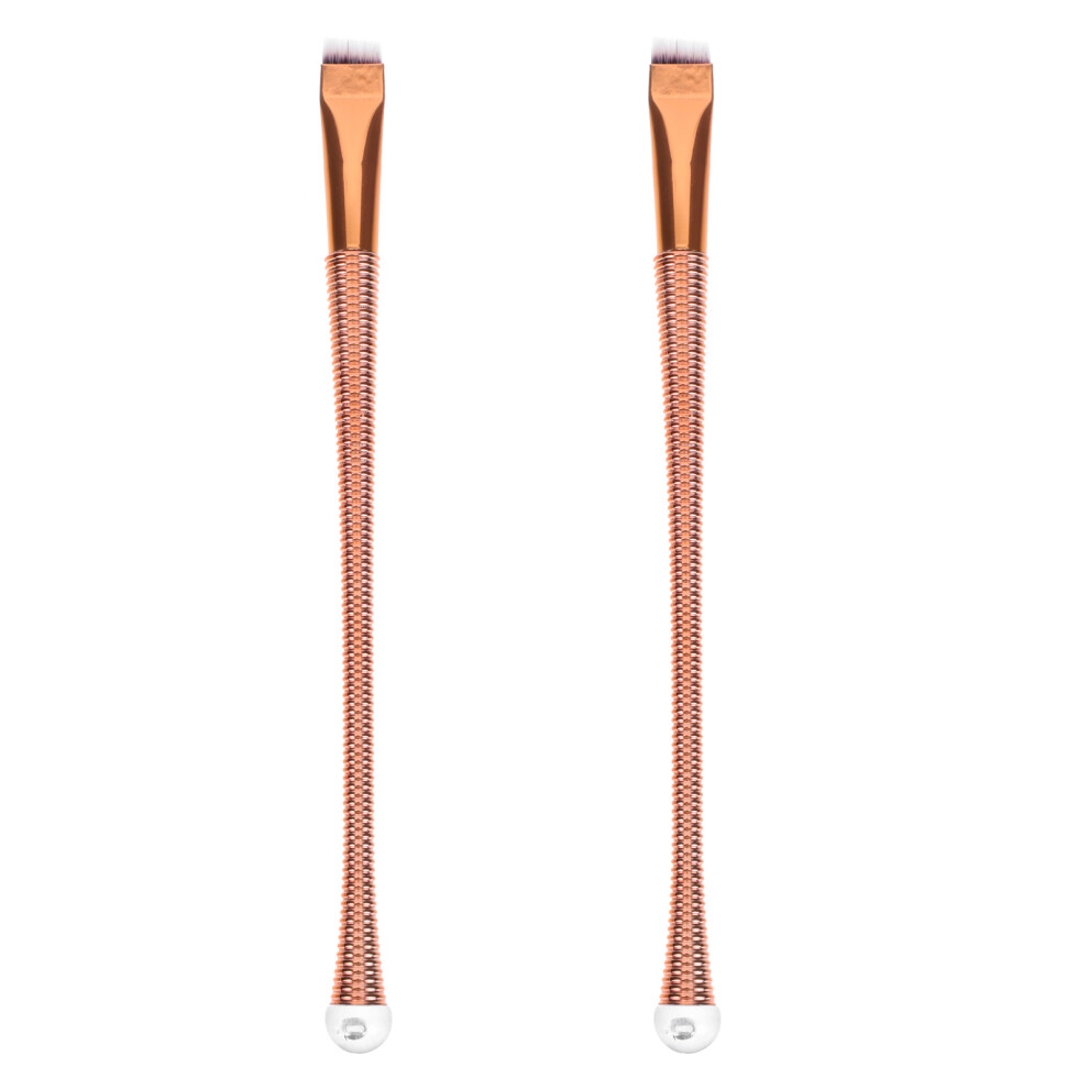 Ohphcall 2Pcs Thin Flat Eyeliner Brushes For Eyebrow And Makeup Application